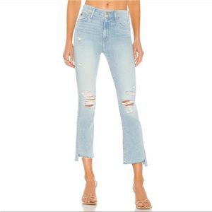 Mother The Insider Crop Step Fray jeans in Free Hugs size 25